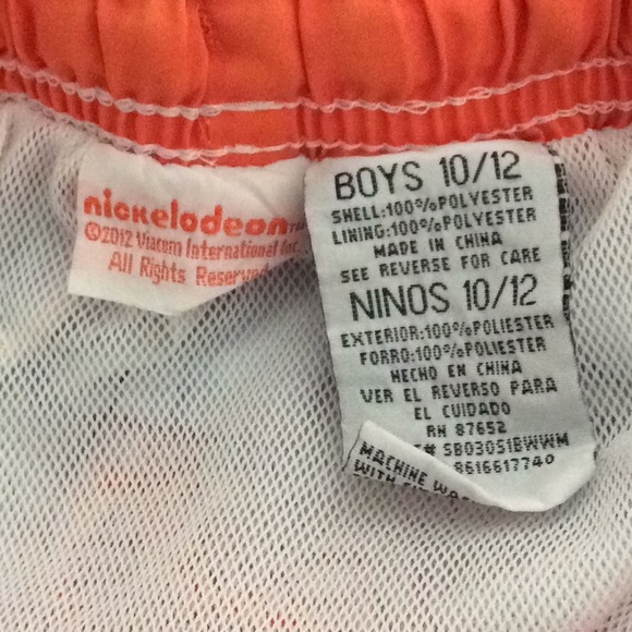 Nickelodeon Spongebob Squarepants Blue/yellow swim trunks. Kid's size L (10/12). - Picture 3 of 3